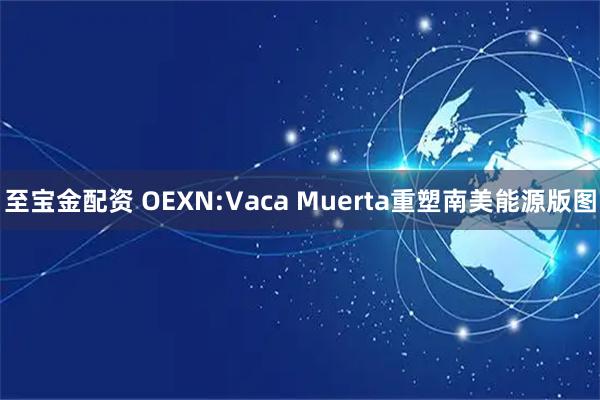 至宝金配资 OEXN:Vaca Muerta重塑南美能源版图