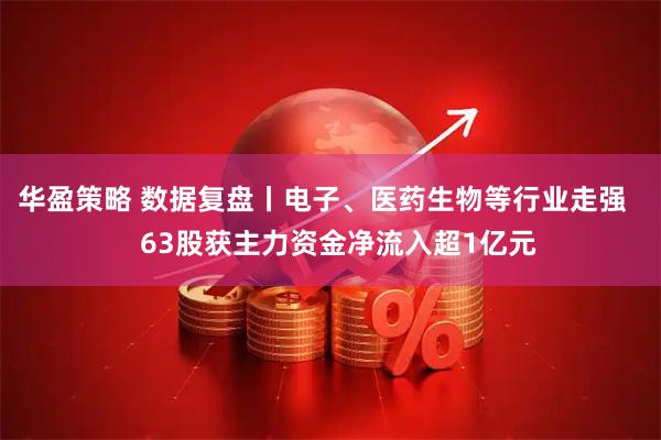 华盈策略 数据复盘丨电子、医药生物等行业走强    63股获主力资金净流入超1亿元
