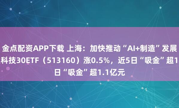 金点配资APP下载 上海：加快推动“AI+制造”发展，港股科技30ETF（513160）涨0.5%，近5日“吸金”超1.1亿元